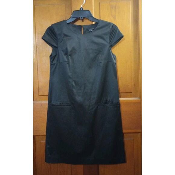 THEORY Maryanka Dress Sz 2 NWT BLACK Cap Sleeve Shift Little black DRESS $315 - Picture 1 of 9